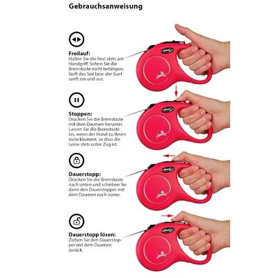 Flexi New Classic Rollijn S Zwart - Afbeelding 6