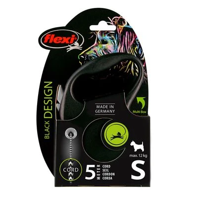 Flexi Black Design Rollijn Koord Zwart, 5 M - Afbeelding 2