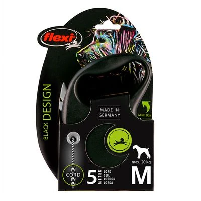 Flexi Black Design Rollijn Koord Zwart, 5 M - Afbeelding 5