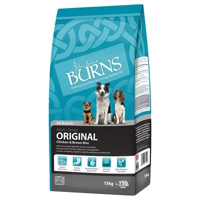 Burns Adult/Senior Original - Kip & Bruine Rijst Hondenvoer
