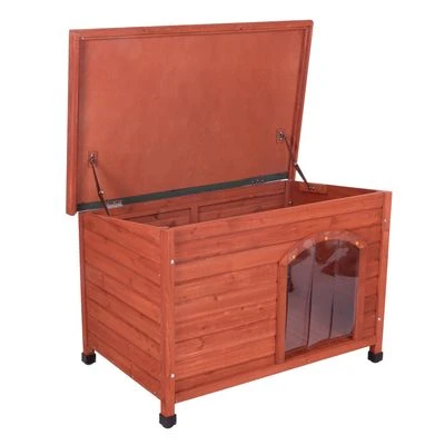 Woody Platdak-hondenhok Met Kunststof Deur - Afbeelding 8