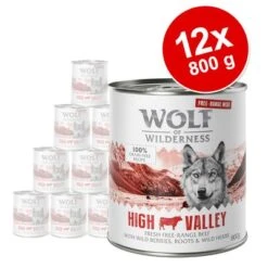 Voordeelpakket 12 X 800 G Wolf Of Wilderness Scharrelvlees Hondenvoer