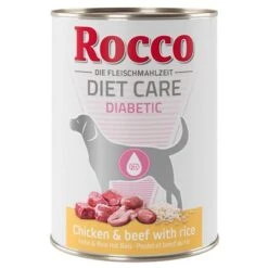 Rocco Diet Care Diabetic Kip & Rund Met Rijst 400g Hondenvoer