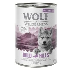 Wolf Of Wilderness Junior "Scharrelvlees" 6 X 400 G Hondenvoer